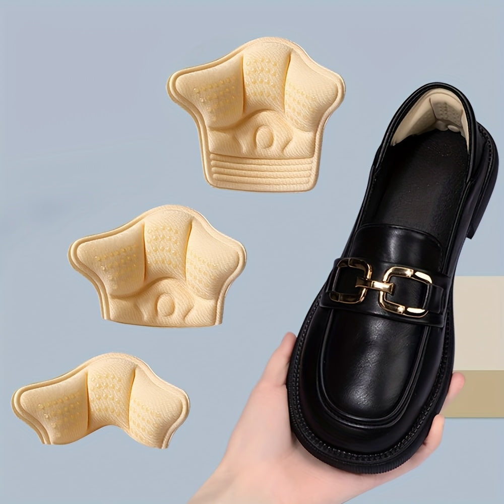 Plantillas de esponja autoadhesivas engrosadas, almohadillas de talón -rozmaderas, adecuadas para ajustar zapatos de talla grande a un ajuste más pequeño, almohadillas para zapatillas negras/beige, protectores de zapatos casuales, almohadillas y insertos