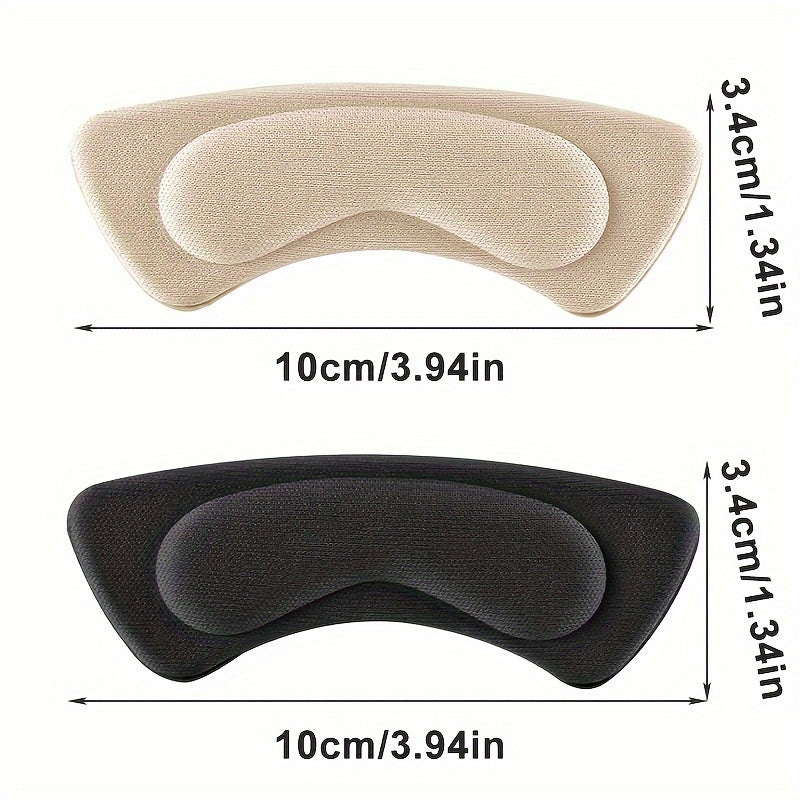 6 Pares de Plantillas Acolchadas Gruesas Antideslizantes con Espuma Amortiguadora para Tacones Altos, Botas, Zapatos de Vestir, Adecuadas para Comodidad Durante Todo el Día, Negro y Beige, Material Fiable y Duradero, Diseño Antideslizante, Espuma de Alta