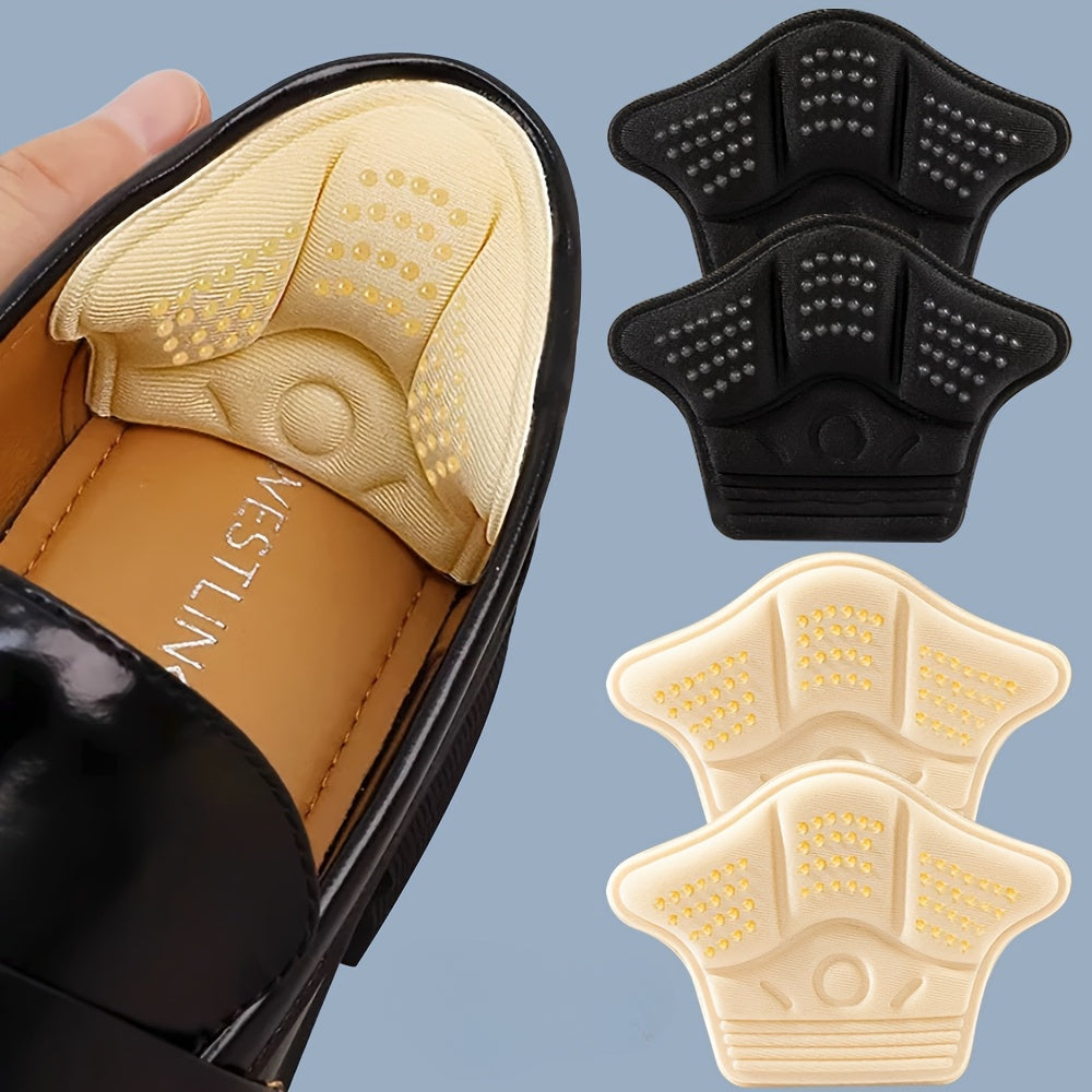 Plantillas de esponja autoadhesivas engrosadas, almohadillas de talón -rozmaderas, adecuadas para ajustar zapatos de talla grande a un ajuste más pequeño, almohadillas para zapatillas negras/beige, protectores de zapatos casuales, almohadillas y insertos
