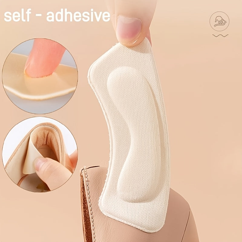 6 Pares de Plantillas Acolchadas Gruesas Antideslizantes con Espuma Amortiguadora para Tacones Altos, Botas, Zapatos de Vestir, Adecuadas para Comodidad Durante Todo el Día, Negro y Beige, Material Fiable y Duradero, Diseño Antideslizante, Espuma de Alta